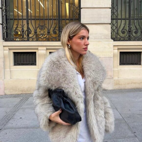 NWT - Luxevintage VIRAL Ferryhill Faux Fur Coat - Size Small - Picture 3 of 8